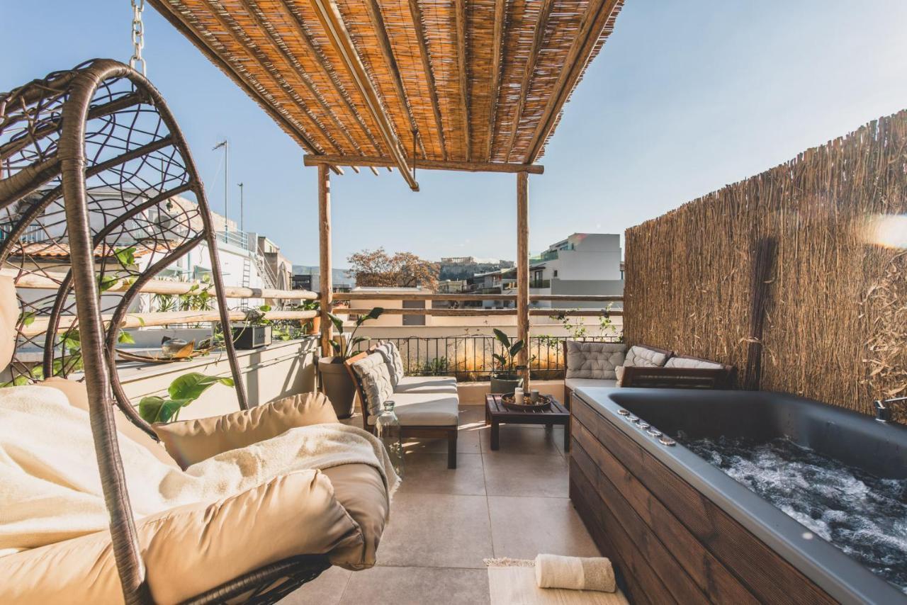 Luxury Apartment With Acropolis View Terrace And Jacuzzi - Living Stone Moonstone Athens Exterior photo